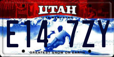 UT license plate E147ZY