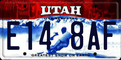 UT license plate E148AF