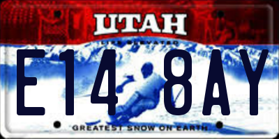 UT license plate E148AY