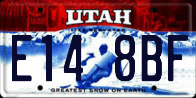 UT license plate E148BF