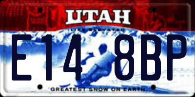 UT license plate E148BP