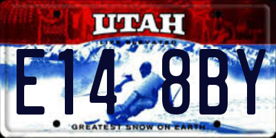 UT license plate E148BY