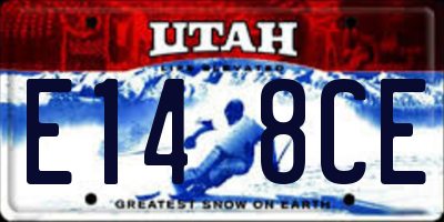 UT license plate E148CE