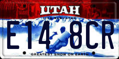 UT license plate E148CR