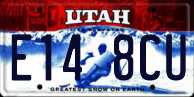 UT license plate E148CU