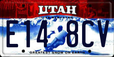 UT license plate E148CV