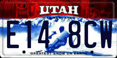 UT license plate E148CW