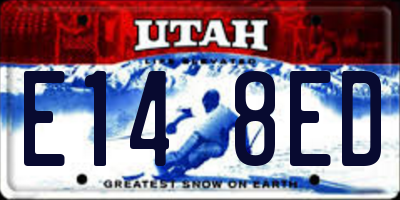 UT license plate E148ED
