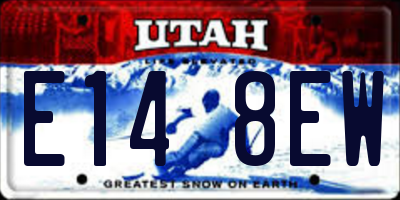 UT license plate E148EW