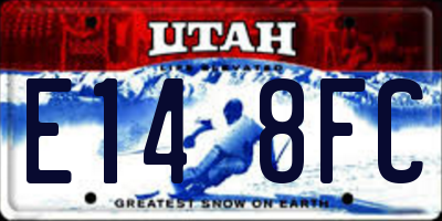 UT license plate E148FC