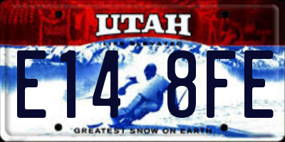 UT license plate E148FE