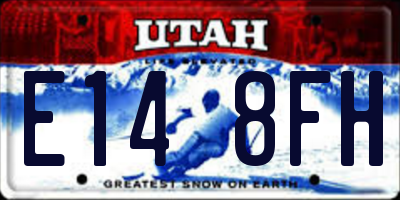 UT license plate E148FH
