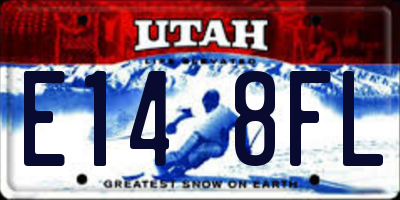 UT license plate E148FL