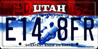 UT license plate E148FR