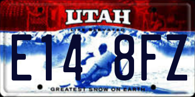 UT license plate E148FZ