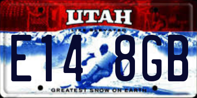 UT license plate E148GB