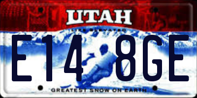 UT license plate E148GE