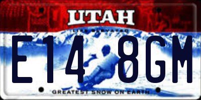 UT license plate E148GM