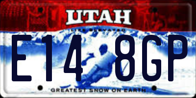 UT license plate E148GP