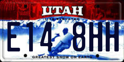 UT license plate E148HH