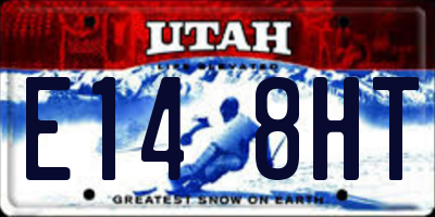 UT license plate E148HT