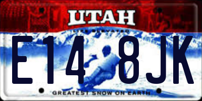 UT license plate E148JK