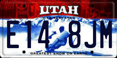 UT license plate E148JM