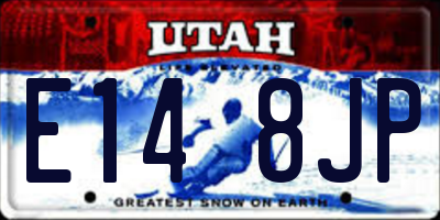 UT license plate E148JP