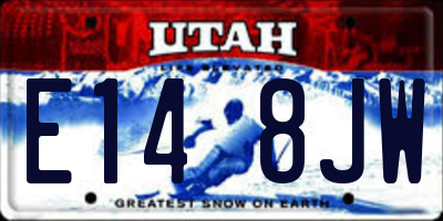 UT license plate E148JW