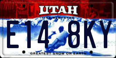 UT license plate E148KY