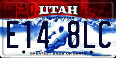 UT license plate E148LC