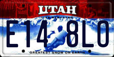UT license plate E148LO