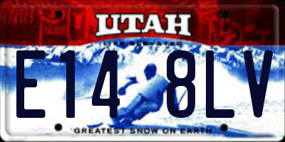 UT license plate E148LV