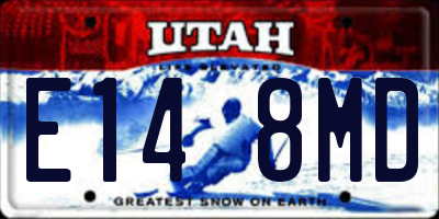 UT license plate E148MD