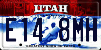 UT license plate E148MH