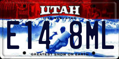 UT license plate E148ML