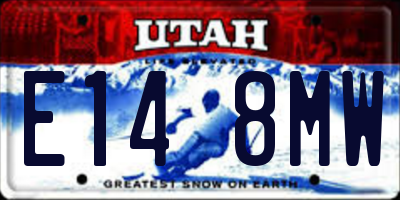 UT license plate E148MW