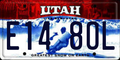UT license plate E148OL