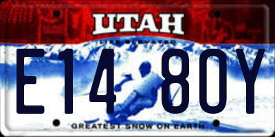UT license plate E148OY