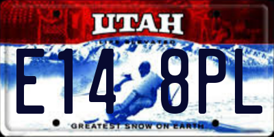 UT license plate E148PL