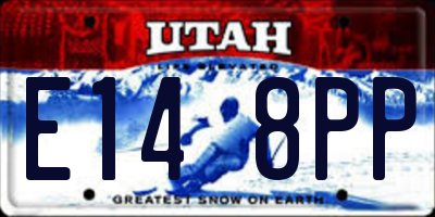 UT license plate E148PP