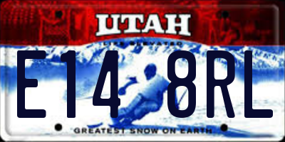 UT license plate E148RL