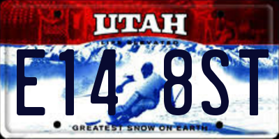 UT license plate E148ST