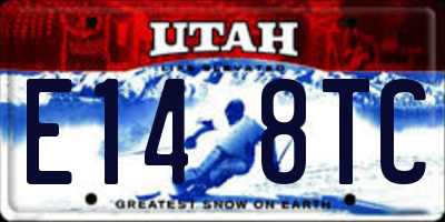 UT license plate E148TC
