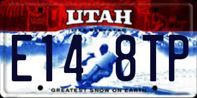 UT license plate E148TP