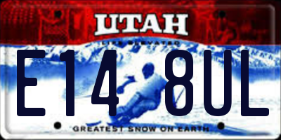 UT license plate E148UL