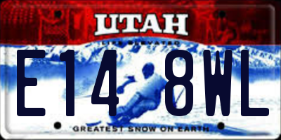 UT license plate E148WL