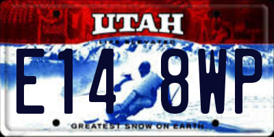 UT license plate E148WP