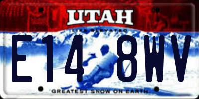 UT license plate E148WV