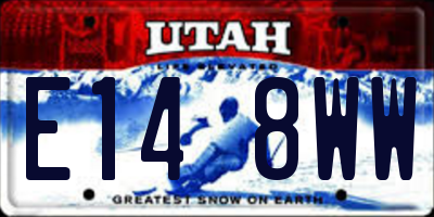 UT license plate E148WW